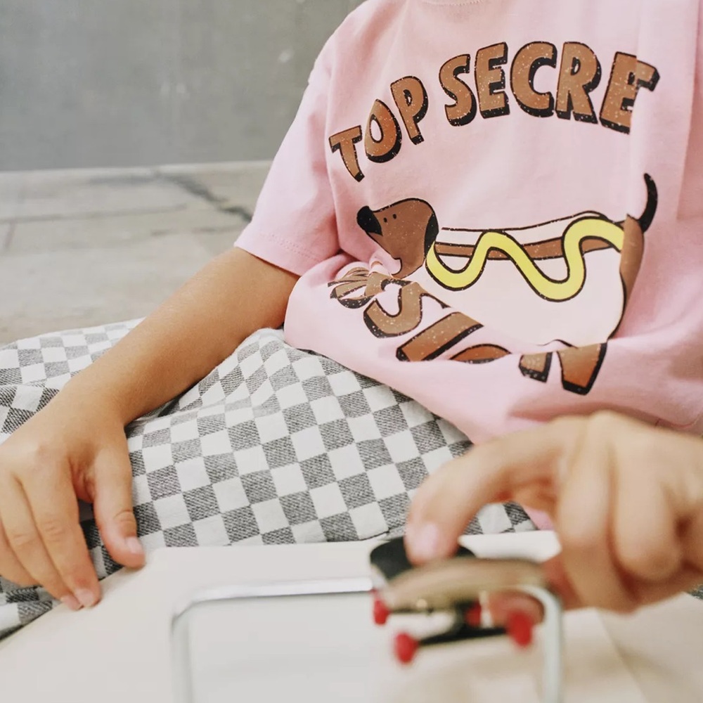 Zara Pink Kids T-Shirt with Hot Dog Graphic - Picture 5 of 5